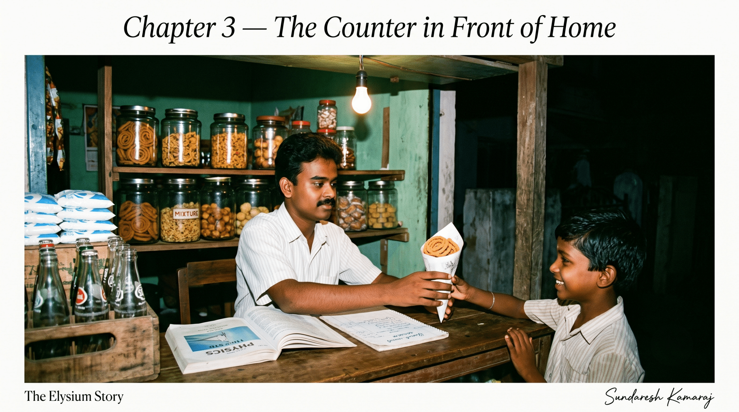 Small home-front business counter marking the beginning of an entrepreneurial journey