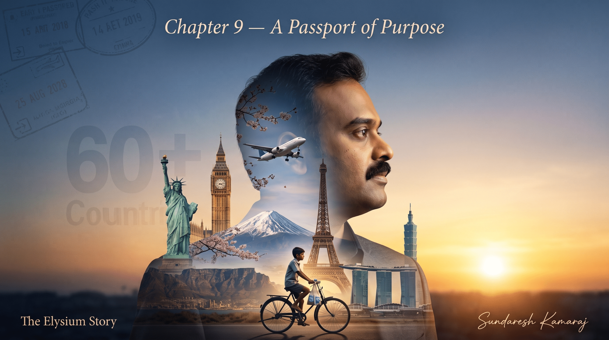 Entrepreneur travelling with purpose and expanding his vision through new experiences